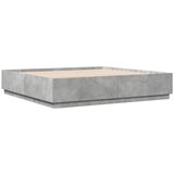 vidaXL Okvir kreveta boja betona 200x200 cm od konstruiranog drva Cijene