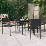  5-dijelni vrtni blagovaonski set crni | shoptok.hr