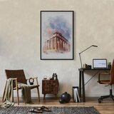  Slika - Painted Parthenon (1 Part) Vertical 80x120 U crnom drvenom okviru | shoptok.hr
