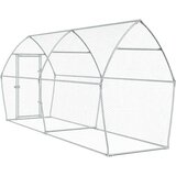  Kavez za kokoši srebrni 400 x 105 x 182 cm od pocinčanog čelika | shoptok.hr