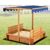  Peskovnik s streho in z 2 razstavljivima klopema, dim. 120 x 120 | Shoptok.si