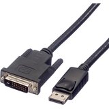 Roline DisplayPort / DVI adapterski kabel DisplayPort vtič\, DVI-D 24+1-polni vtič 1.50 m črna 11.04.5775 zaščiten DisplayPort kabel, (20418900) | Shoptok.si
