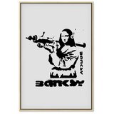  Slika - Contrast Duel (1-part) - Banksy on Mural with Mona Lisa 80x120 U prirodnom drvenom okviru | shoptok.hr