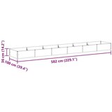  Povišena gredica - Vrtna gredica 582 x 100 x 36 cm Cinkani čelik | shoptok.hr
