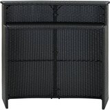  Vrtni barski stol crni 120 x 55 x 110 cm od poliratana | Eponuda.ba