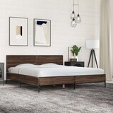  Okvir za krevet boja hrasta 180x200cm konstruirano drvo i metal | shoptok.hr