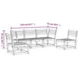  5-dijelni set vrtnih sofa voštano smeđi od masivne borovine | shoptok.hr