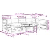  Vrtna garnitura 8-delna z blazinami impregnirana trdna borovina, (21112759) | Shoptok.si