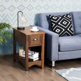  Komplet 2 stranskih mizic s predalom in polico | Shoptok.si