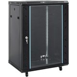 vidaXL Omrežna omarica 15U 19" IP20 črna 53x40x80 cm | Shoptok.si