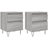 Maison Chic Dvo delni komplet Nočne omarice - Nočne mize siva sonoma 40x35x50 cm inženirski les, (21689546) Cene