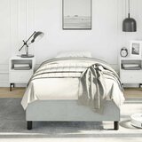  Okvir kreveta bez madraca svijetlosivi 100x190 cm dvostruki baršun | Shoptok.si