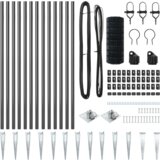 vidaXL Euro Ograda s 13 Šiljaka 0.6x25 m Galvanizirani Čelik Siva | shoptok.hr