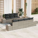  Set vrtnih sofa od 8 dijelova s jastučićima Svjetlosiva Poli ratan Cijene