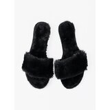 SEASTAR Black flip-flops with soft fur | ePonuda.com