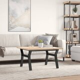  Stolić za kavu Y-oblika 80x80x45,5 cm od borovine i čelik | shoptok.hr