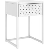 Furnova Nočna omarica bela 38x35x54 cm jeklo, (21926962) | Shoptok.si
