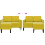 SOFA 2-sedežni kavč z ležiščem v obliki črke L rumena 125 cm žamet, (21749681) | Shoptok.si