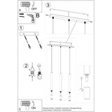  Obesna svetilka WEZYR 3 bela, (21347529) | Shoptok.si