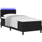 Krevet s opruga kutije s LED trakama Crna 80 x 200 cm tkanina | Eponuda.com