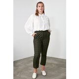 Trendyol Khai Checkered Triangle Waist Closure Carrot Pants | shoptok.hr