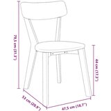 vidaXL Blagovaonske stolice 2 kom. Bijela guma od punog drva | shoptok.hr