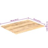 Stolna ploča od masivnog drva manga 15 - 16 mm 90 x 70 cm | shoptok.hr