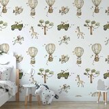  Foto tapeta - Africa for Toddler - Animals on Savannah in Watercolour Technique 350x256 Vodootporna | shoptok.hr