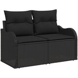  Set sofe 6 kom. Crna Poli Rattan i čelik | shoptok.hr