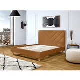 Bobochic Paris Oranžna oblazinjena zakonska postelja z letvenim dnom 160x200 cm Romane – | Shoptok.si