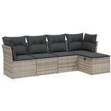 Maison Chic Seti vrtnega pohištva - Vrtna garnitura - Vrtni pohištvo set 5-delna z blazinami siv poli ratan, (21818892) | Shoptok.si