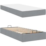  Konstrukcija postelje z vzmetnico Svetlo siva 90 x 190 cm blago | Shoptok.si