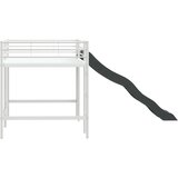  Krevet na kat za djecu s toboganom Jednobojno Bijela i antracit 100 x 200 cm | shoptok.hr