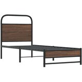  Okvir kreveta bez madraca smeđa boja hrasta 75x190 cm drveni | shoptok.hr