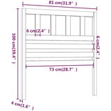  Uzglavlje za krevet boja meda 81 x 4 x 100 cm masivna borovina | Eponuda.ba