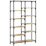  Regal za knjige boja hrasta 100 x 32 x 170 cm od drva i željeza Smeđa | Shoptok.si