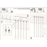  Obesna svetilka PASTELO 5 črna, (21347926) | Shoptok.si