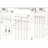  Sollux SL.0472 - Luster na sajli PASTELO 5 5xG9/8W/230V crna | Eponuda.com