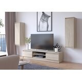 AKORD Clp Dnevnosobni Sestav, Tv Omarica In 2 Stenske Vitrine, Hrast Sonoma, (5000331873) Cene