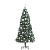 vidaXL Umjetna pred-lit Christmas jelka s setom kuglica Zelena 120 cm | shoptok.hr