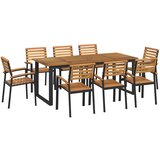  9-dijelni vrtni blagovaonski set od bagremovog drva i metala | Eponuda.com