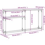  Konzolni stol boja hrasta 145 x 22 5 x 75 cm konstruirano drvo | shoptok.hr