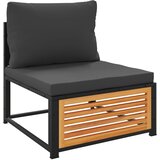  Vrtna sofa bez naslona za ruke s jastucima masivno drvo bagrema | shoptok.hr