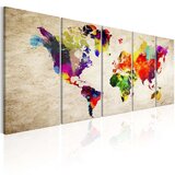  Slika - World Map: Painted World 200x80 Cijene