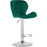 West stolica - baršunasto zelena / kromirana baza x 2 | shoptok.hr
