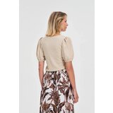 Marisse Beige Blouse With Puffed Sleeves | Eponuda.ba
