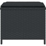 vidaXL Vrtni stolčki z blazinami 4 kosi črni 40x40x35 cm poli ratan | Shoptok.si