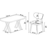 Hanah home Trpezarijski set, 7 dijelova, bež Slike