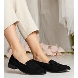 D/CEO UR/CEO Black classic women's moccasins in eco-suede Laiza | ePonuda.com