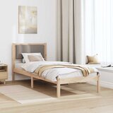  Krevetna konstrukcija Sivo-smeđa 80 x 190 cm Čvrsto borovo drvo | shoptok.hr